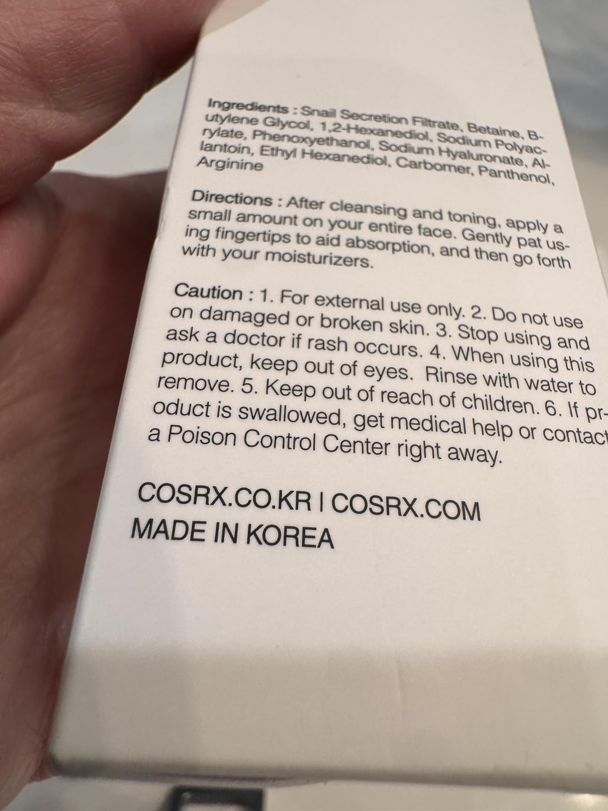 COSRX Snail Mucin 96% Repairing Serum for Sooothing & Hydrating 3.38 oz. customer photo 2