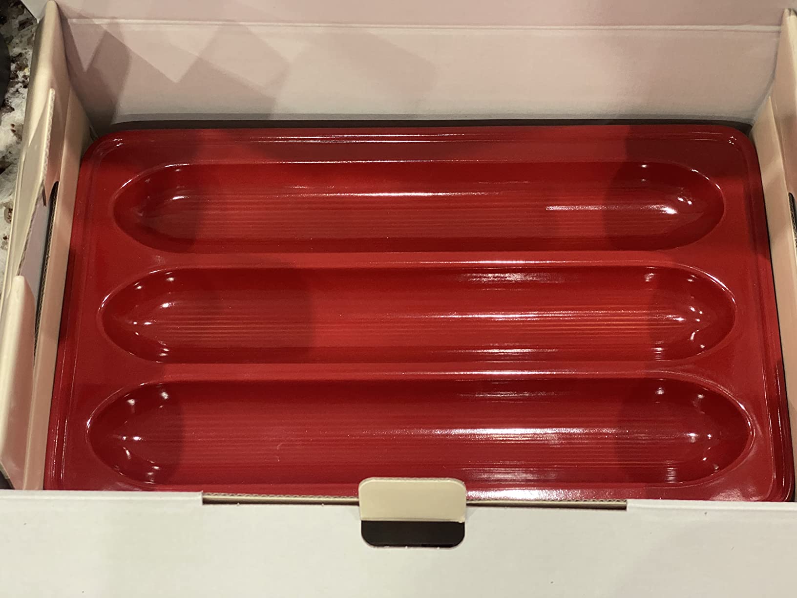 Emile Henry Ceramic Baguette Bread Baker 15.5