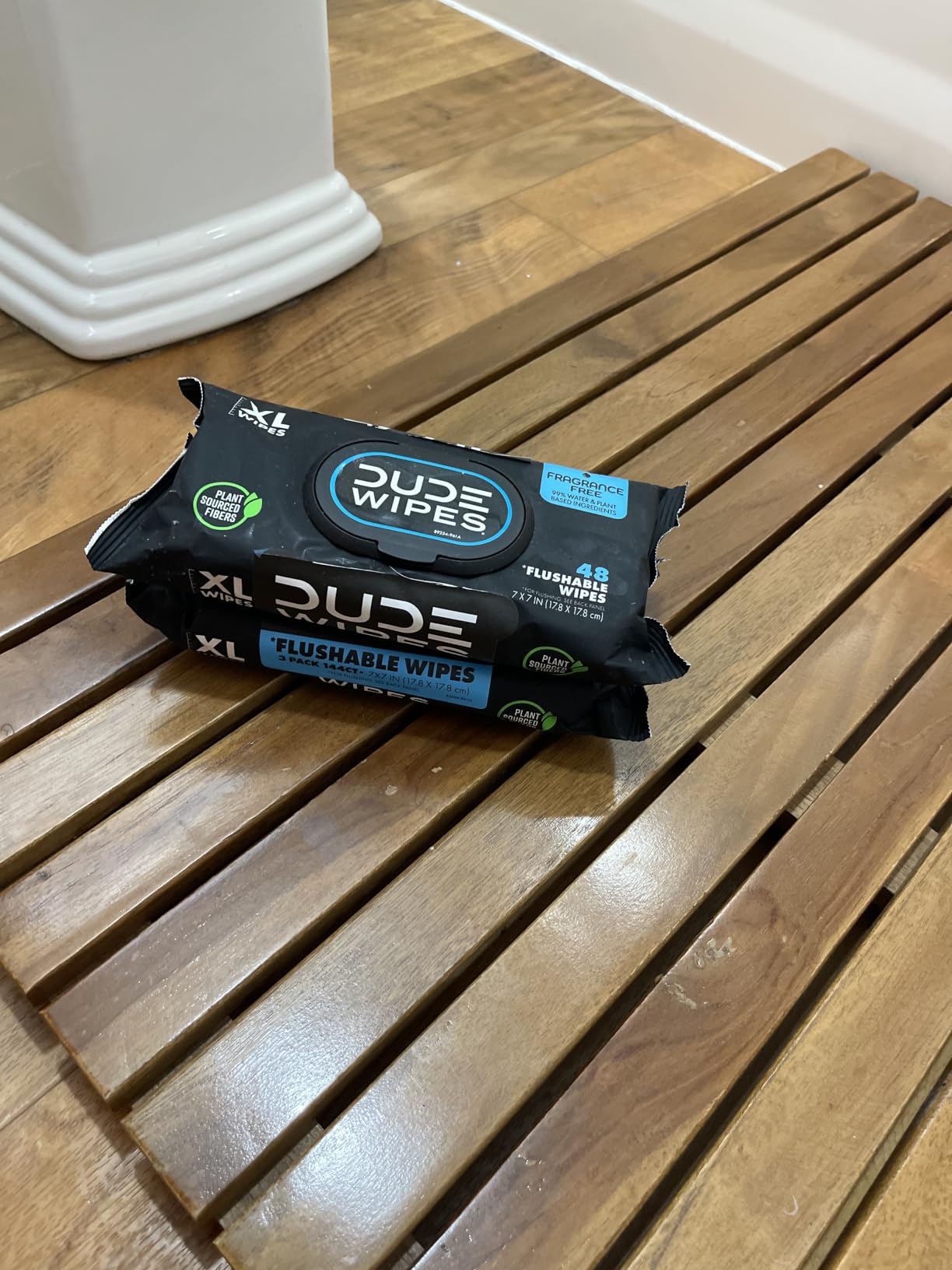 DUDE Wipes Unscented Adult Flushable Wet Wipes, Sensitive Skin, 288 Count customer photo 1