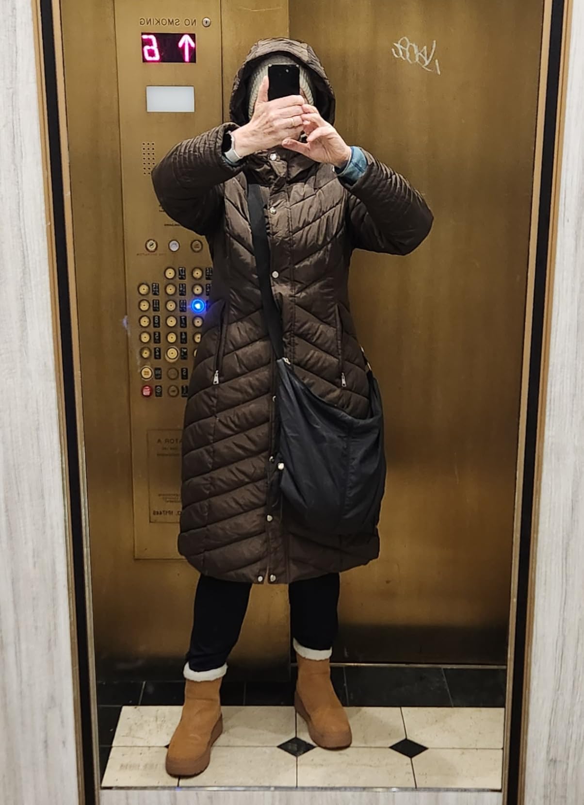 Madden Girl Womens Winter Jacket, Long Maxi Puffer Coat, Hooded Parka customer photo 1