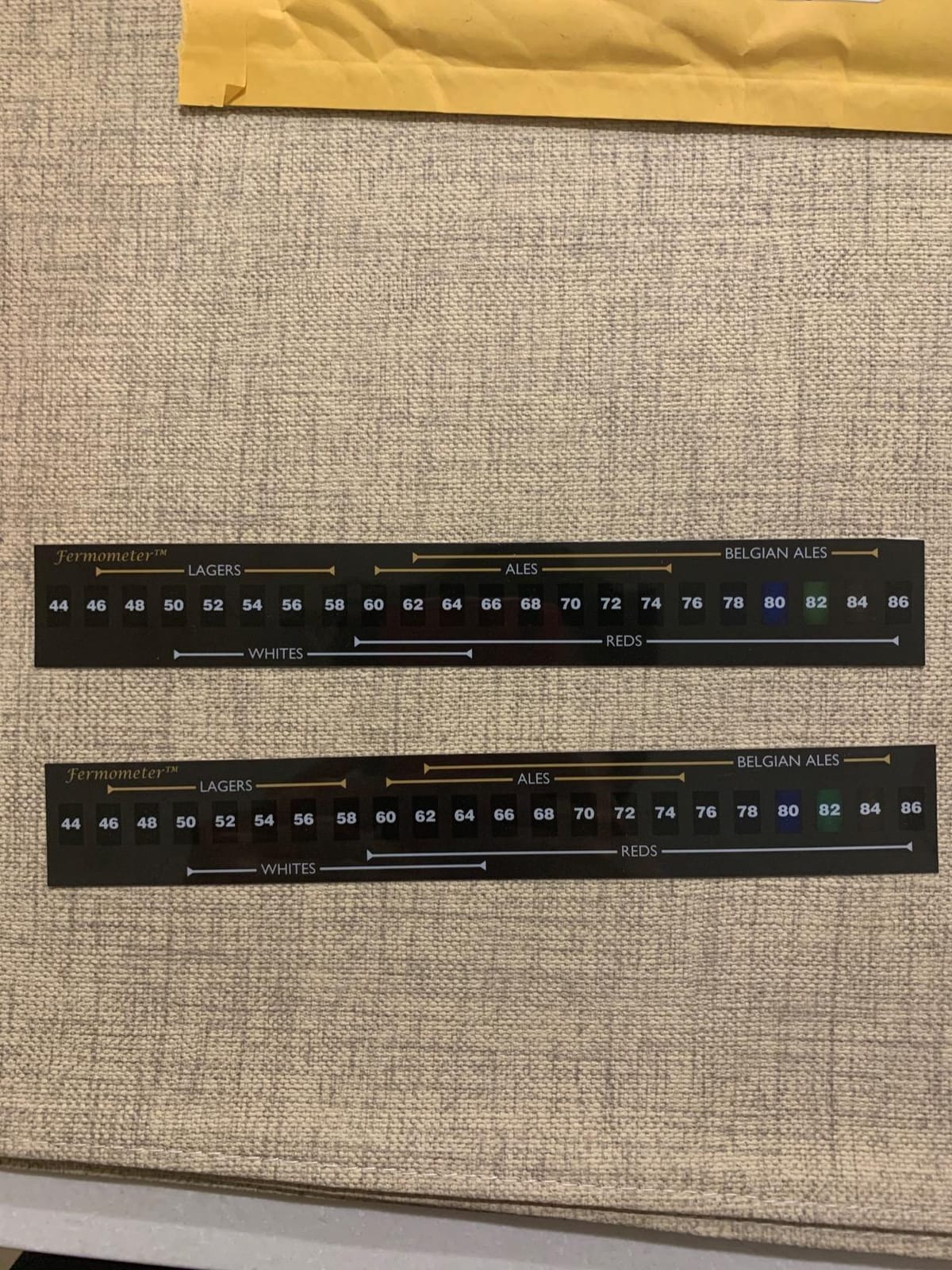 Fermenter Adhesive Crystal Strip Thermometer 46-82F (8-28C) Ideal for Kombucha, Beer, Wine, Brewing and Fermentation customer photo 1