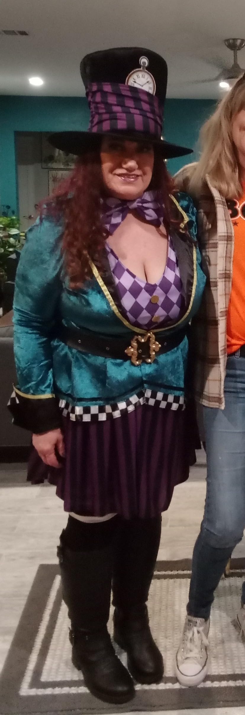 Leg Avenue Mad Hatter Costume with Dress, Jacket, Belt, Bow, Hat customer photo 2
