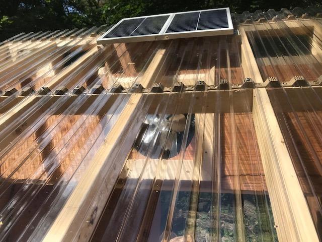 Amtrak Solar 12-Inch 50W Solar Attic Fan with Thermostat, Made in USA – Quiet Gable Vent Fan for Attic, Garage, Shed, Greenhouse – Plug and Play customer photo 2