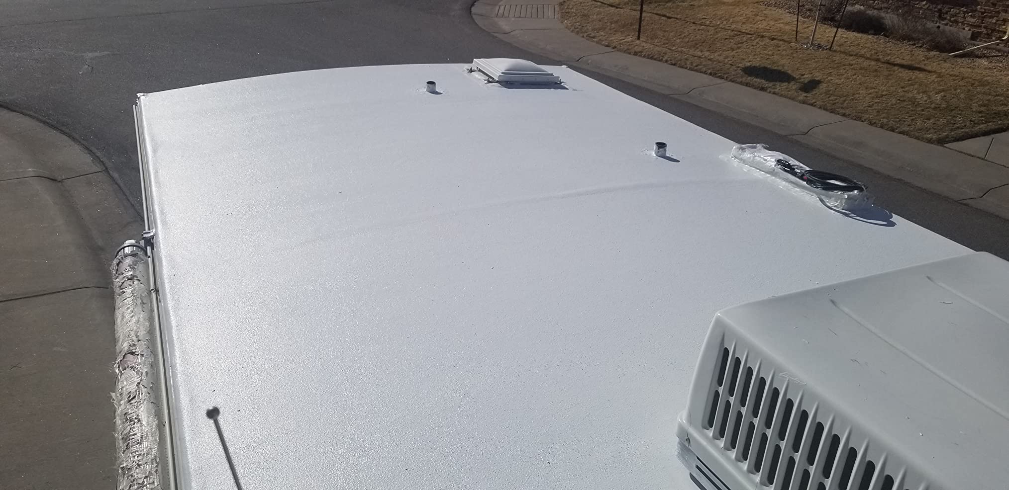 Liquid Rubber RV Roof Sealant - Camper & Trailer Coating, White, 5 Gallon customer photo 2