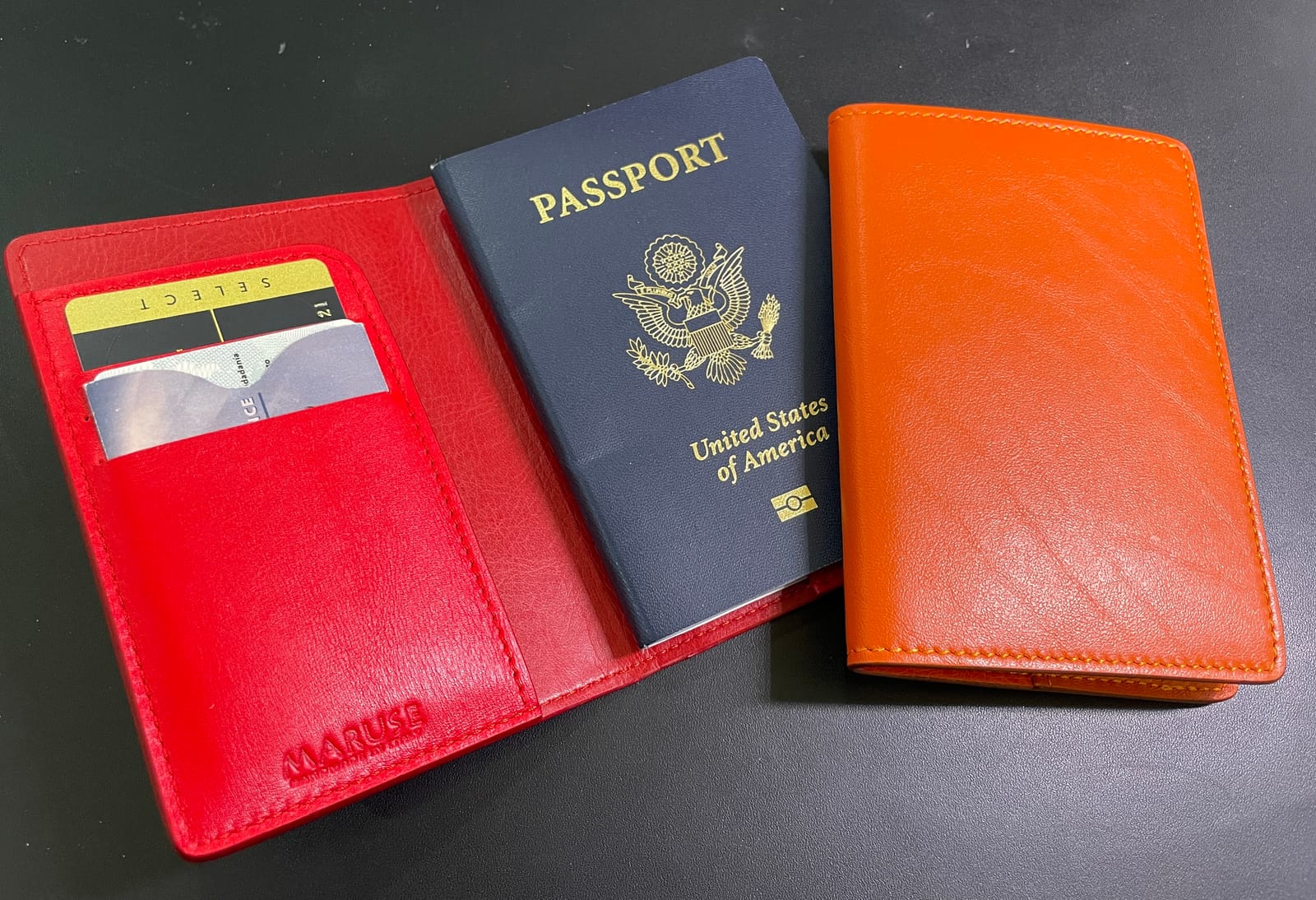 Maruse Leather Passport Holder, Handmade in Italy, Top-Grain Leather Passport Cover with Card Slots customer photo 1
