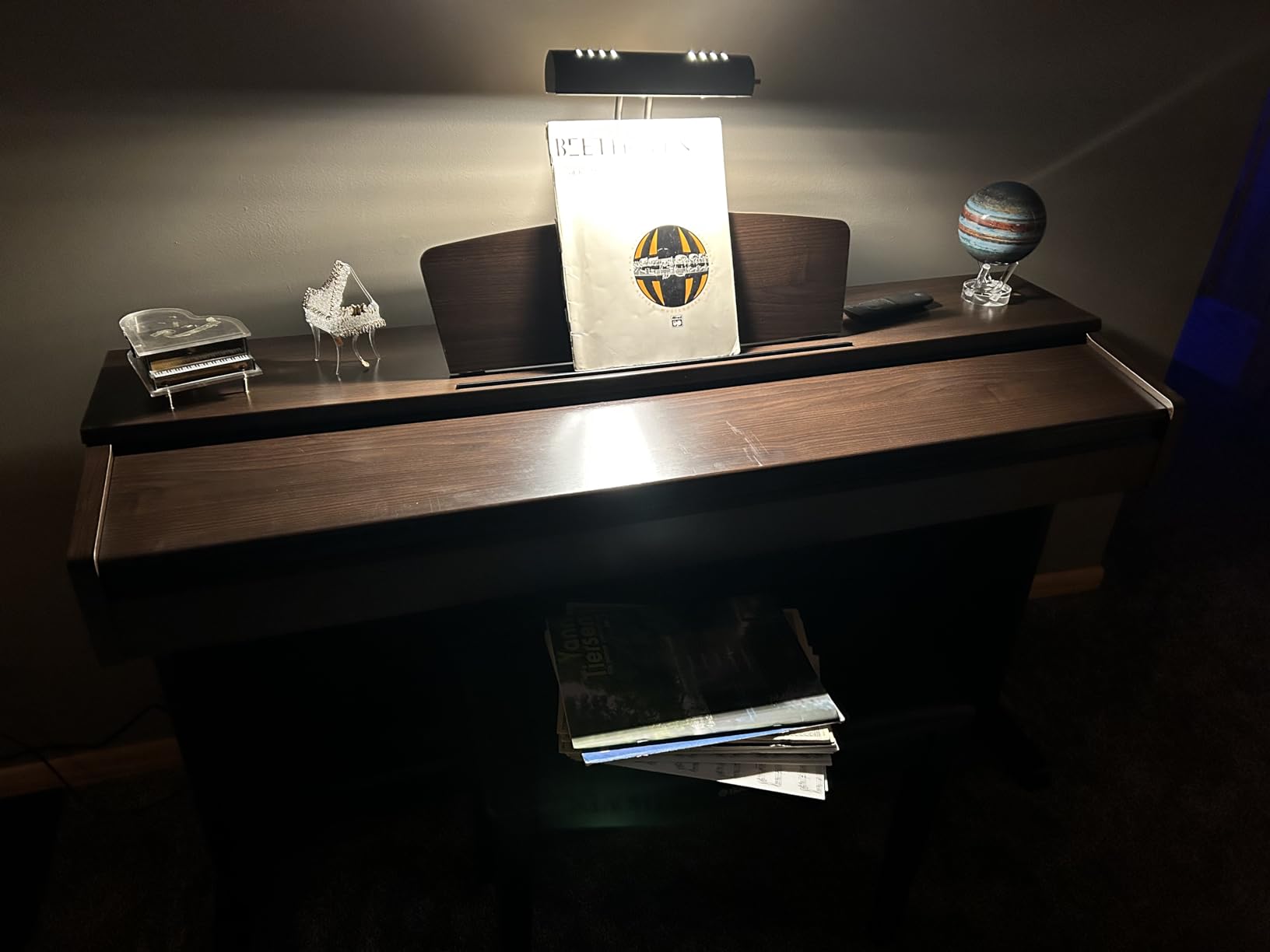 Home Intuition Classic Antique Retro Adjustable Leaning Piano Lamp Banker Desk Light (Satin Nickel) customer photo 2