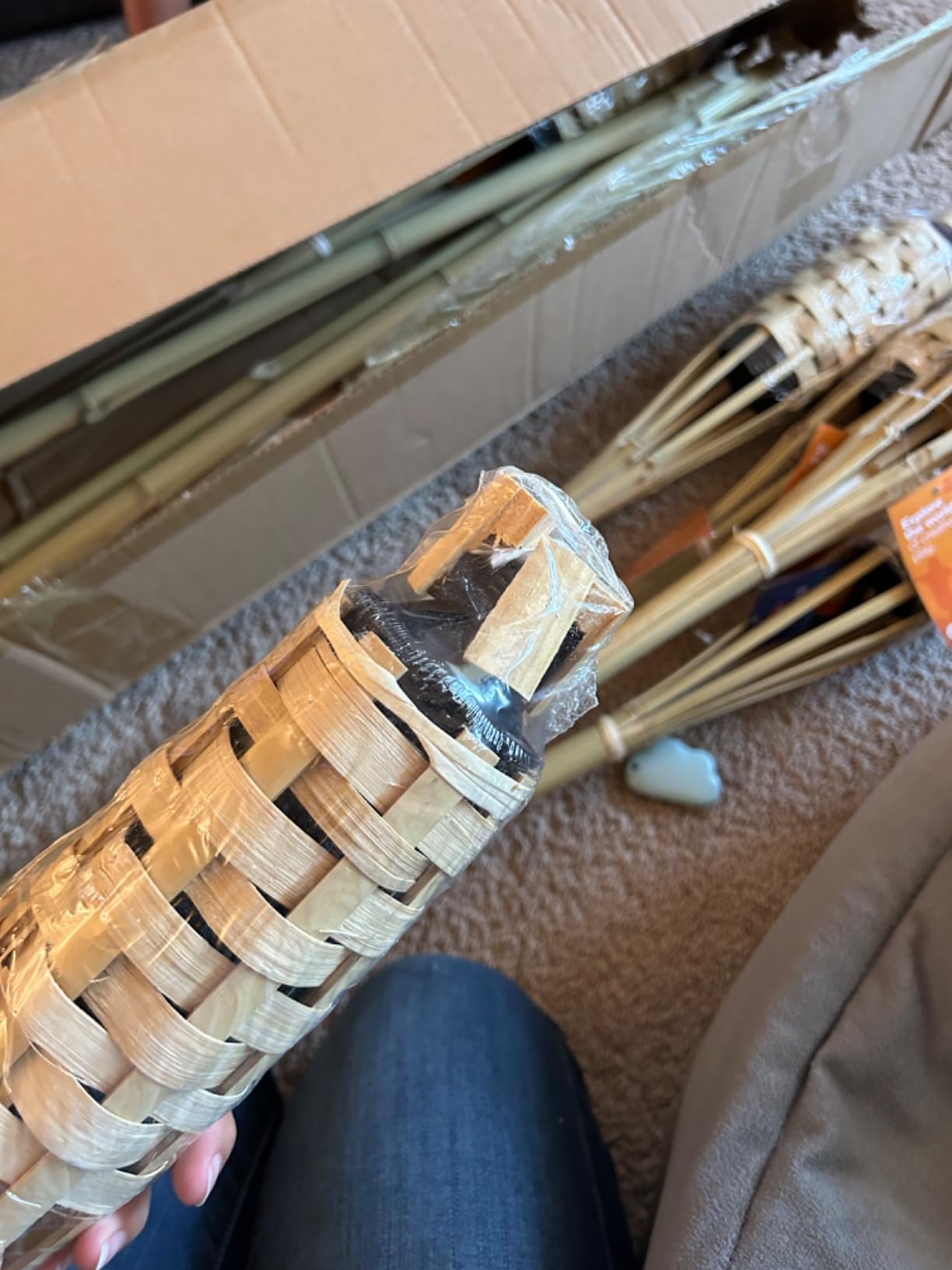 Matney Bamboo Torches for Outside, 5 Ft (12 Pack) customer photo 2
