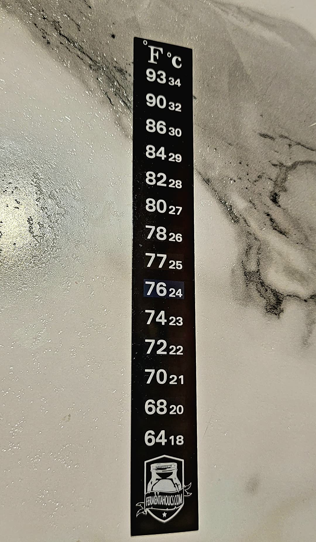 3 Pack Fermentation Adhesive Strip Thermometer - Displays Temperature in Degrees Celsius & Fahrenheit - Great for Kombucha, Beer, Wine, Vegetable Fermentation (Standard, 64 to 93, Degrees Fahrenheit) customer photo 1