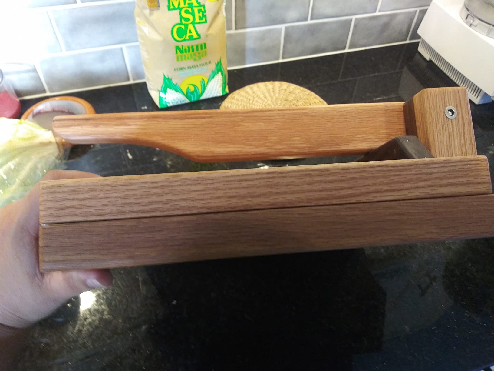 10 Inch Oak & Walnut Tortilla Press – Handmade Hardwood Tortilla Maker by Central Coast Woodworks customer photo 1
