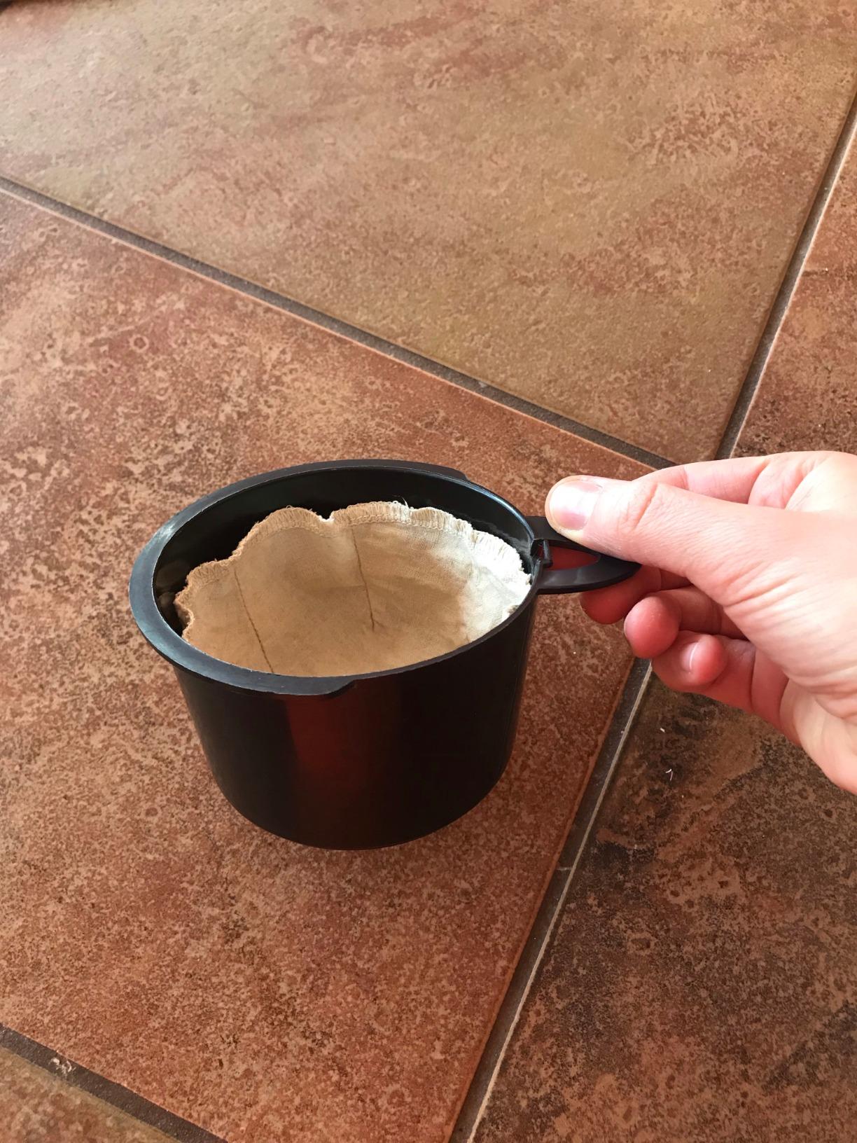 Pour Over Reusable Cloth Coffee Filter - Made in Canada of Hemp and Organic Cotton - Zero Waste, Eco-Friendly. customer photo 2
