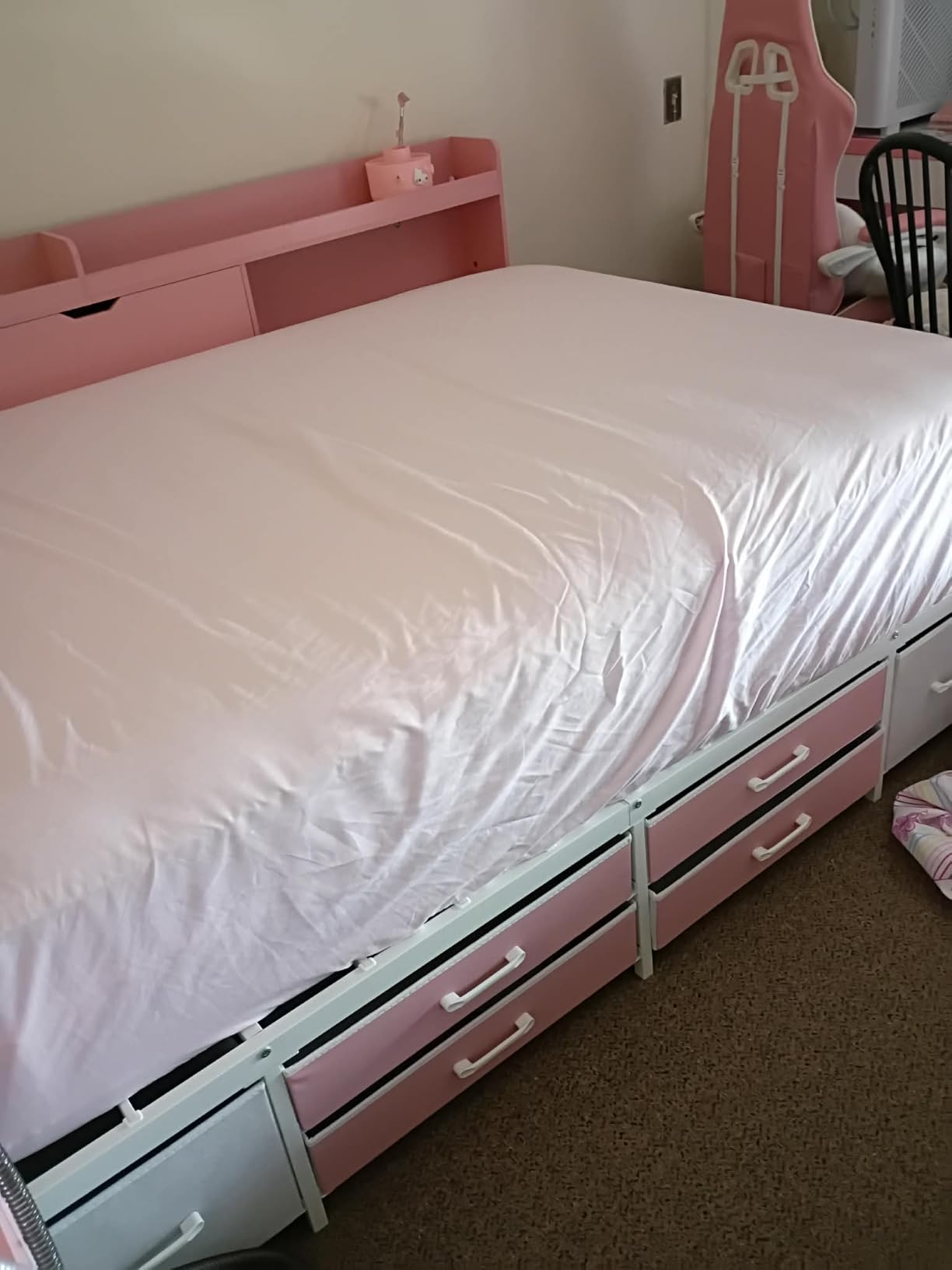 Twin XL 3 Piece Sheet Set - College Dorm Room Essentials - White customer photo 1