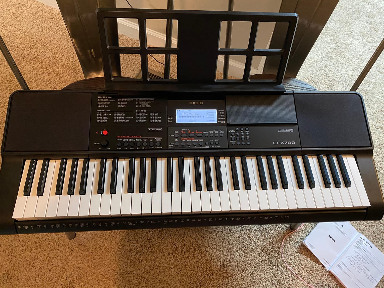Casio CT-X700 61-Key Portable Keyboard | 600 Tones | AiX Sound Engine customer photo 1