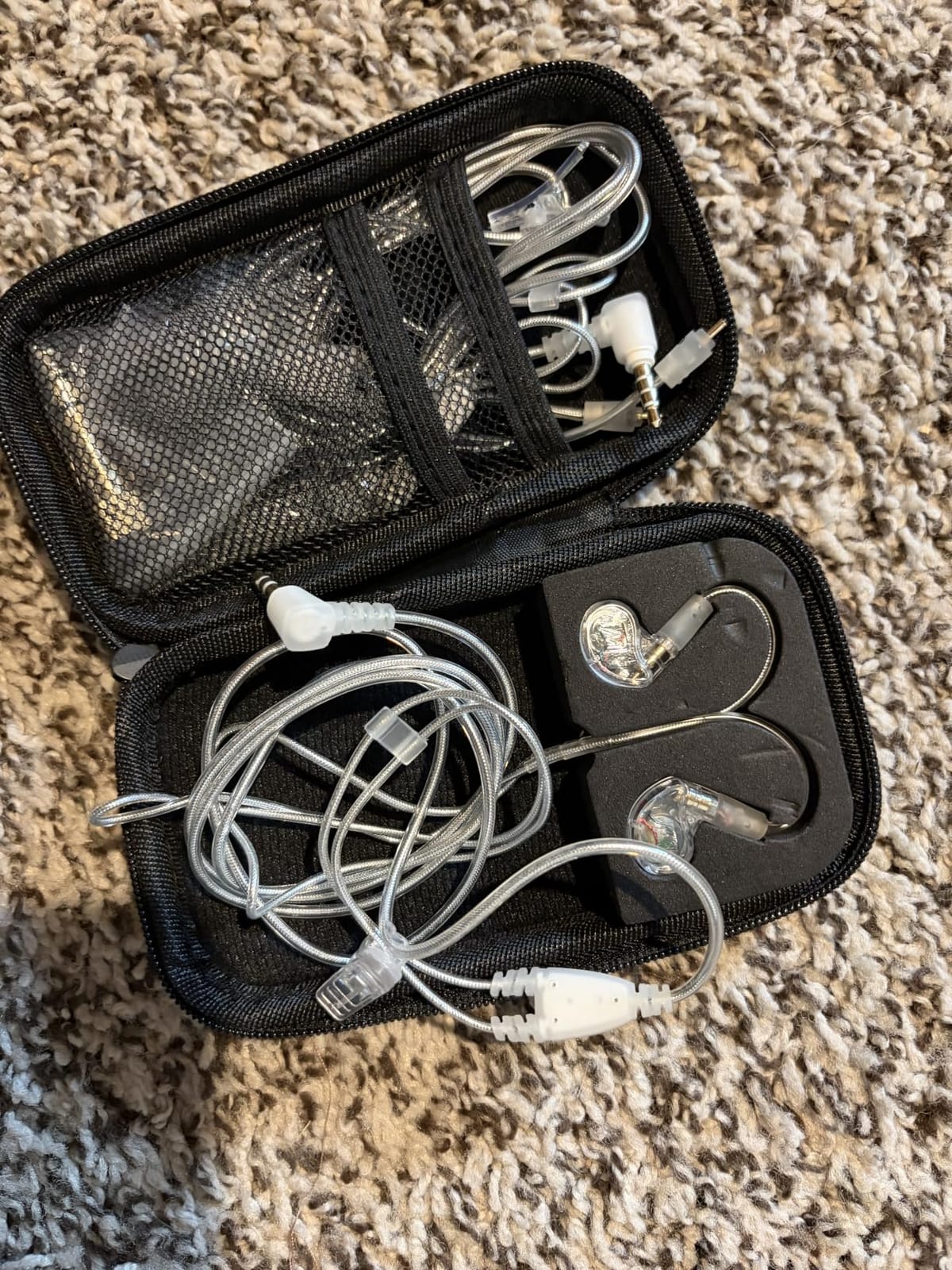 MEE audio M6 PRO in Ear Monitor Headphones for Musicians, 2nd Gen Model with Upgraded Sound, Memory Wire Earhooks & Replaceable Cables, Noise Isolating Professional Earbuds, 2 Cords Included (Clear) customer photo 1