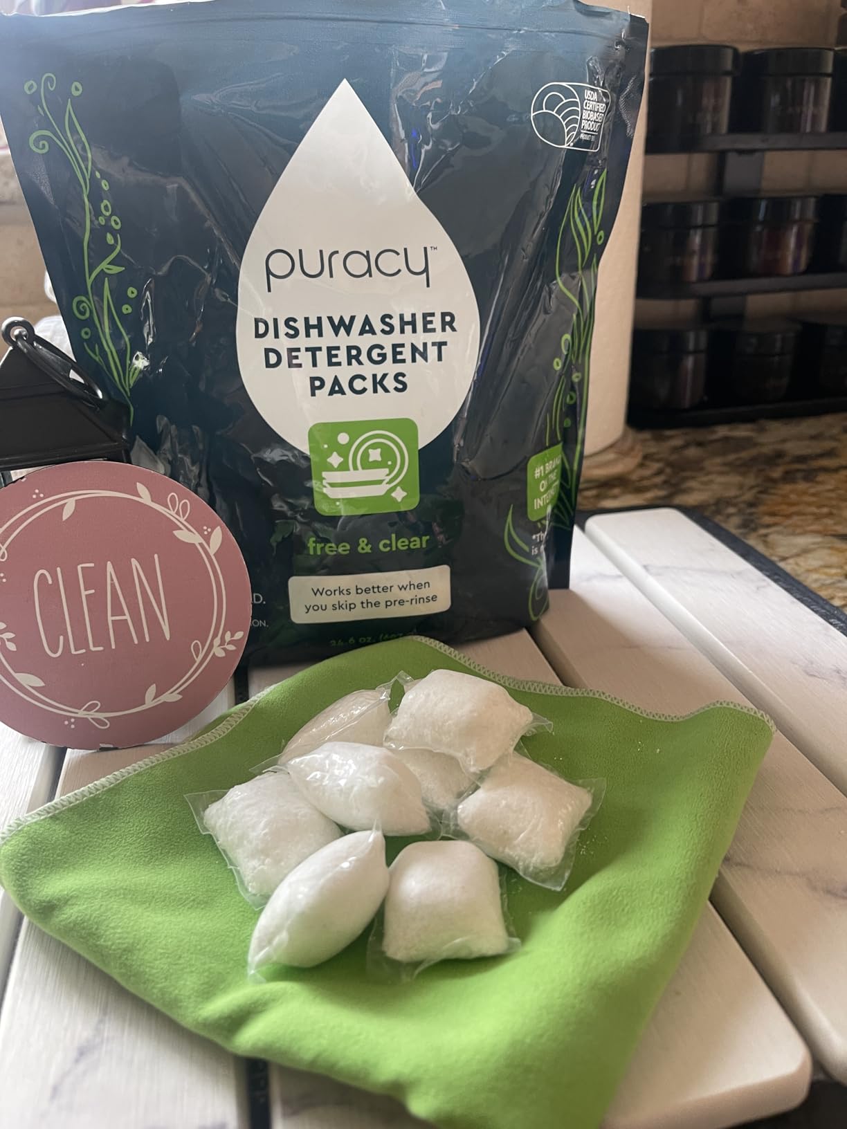 Puracy Dishwasher Pods, Dishwasher Detergent, Free & Clear Dish tabs - Enzyme-Powered, Spot & Residue Free - TikTok Trend Items, Must Haves from TikTok Made Me Buy It (Free & Clear, 50 Count) customer photo 1