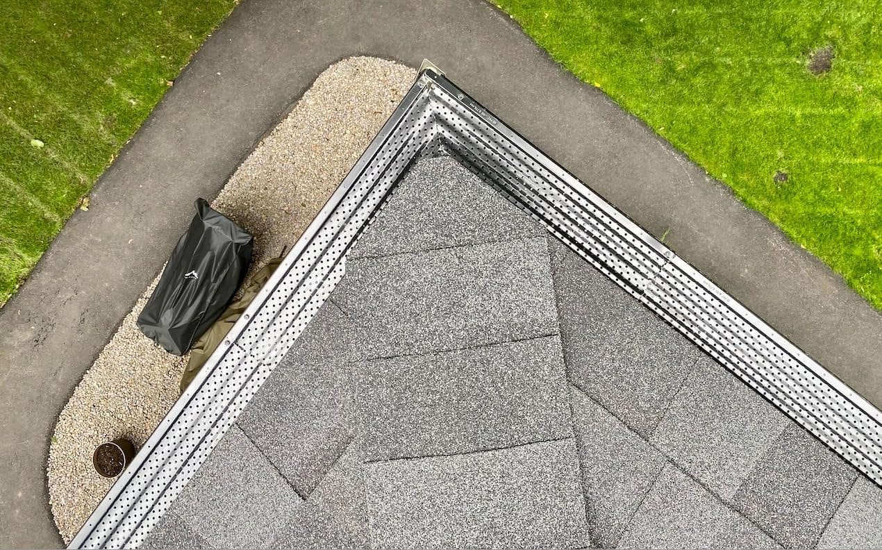 LeafTEK Heavy-Duty Aluminum Gutter Guard System, Fits 5 in, 200 ft, Black customer photo 1