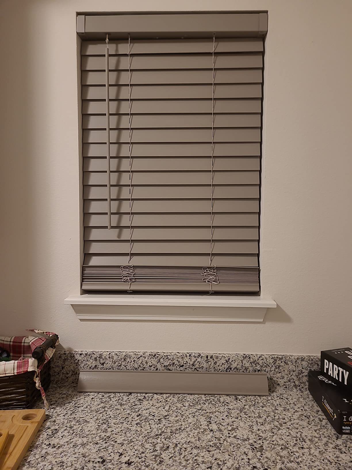 Cordless Room Darkening Plantation Blind, 36 x 64 in, Grey customer photo 1