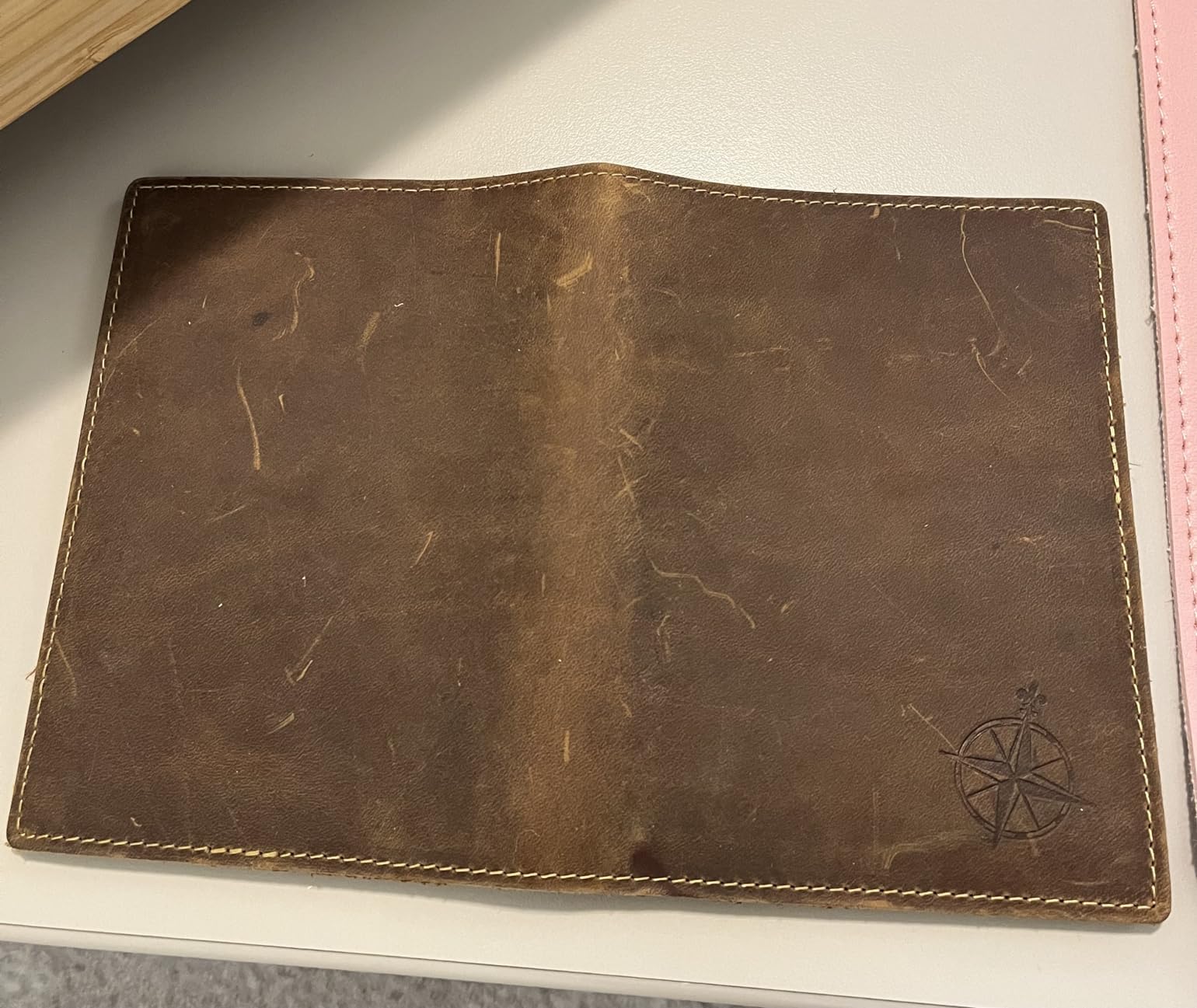 WANDERINGS Leather Travel Wallet with Passport Holder - 4