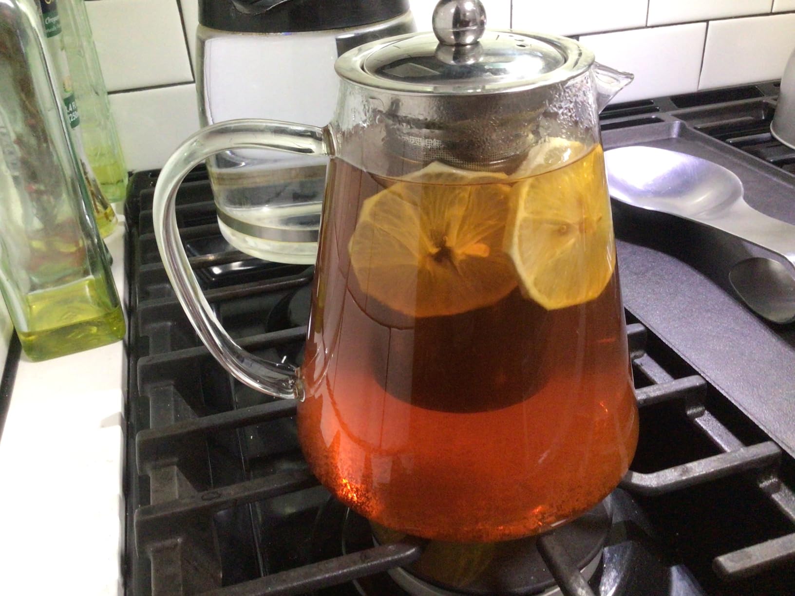 TMOST Glass Teapot with Infuser Tea Pot 950ml/32oz Tea Kettle Stovetop Safe Blooming and Loose Leaf Tea Maker Set (32oz/ 950ml) customer photo 2