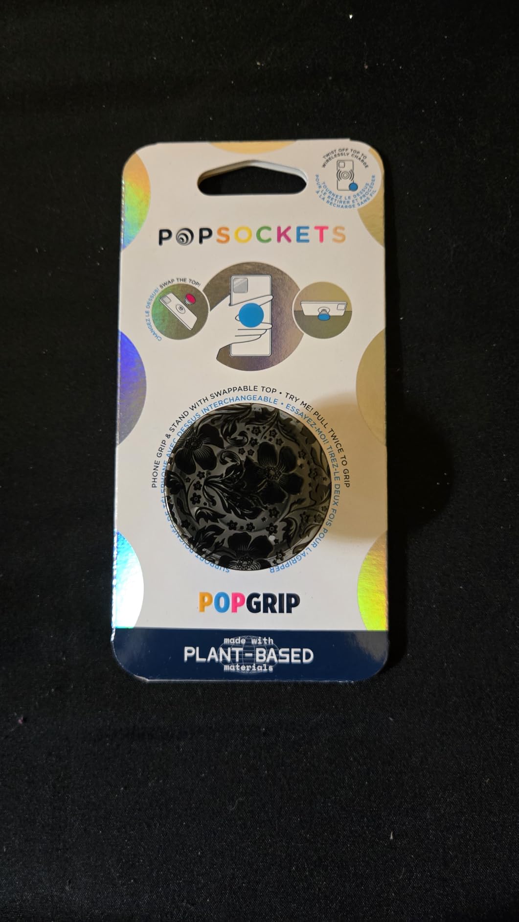 PopSockets Adhesive Phone Grip, Holder- Black customer photo 1
