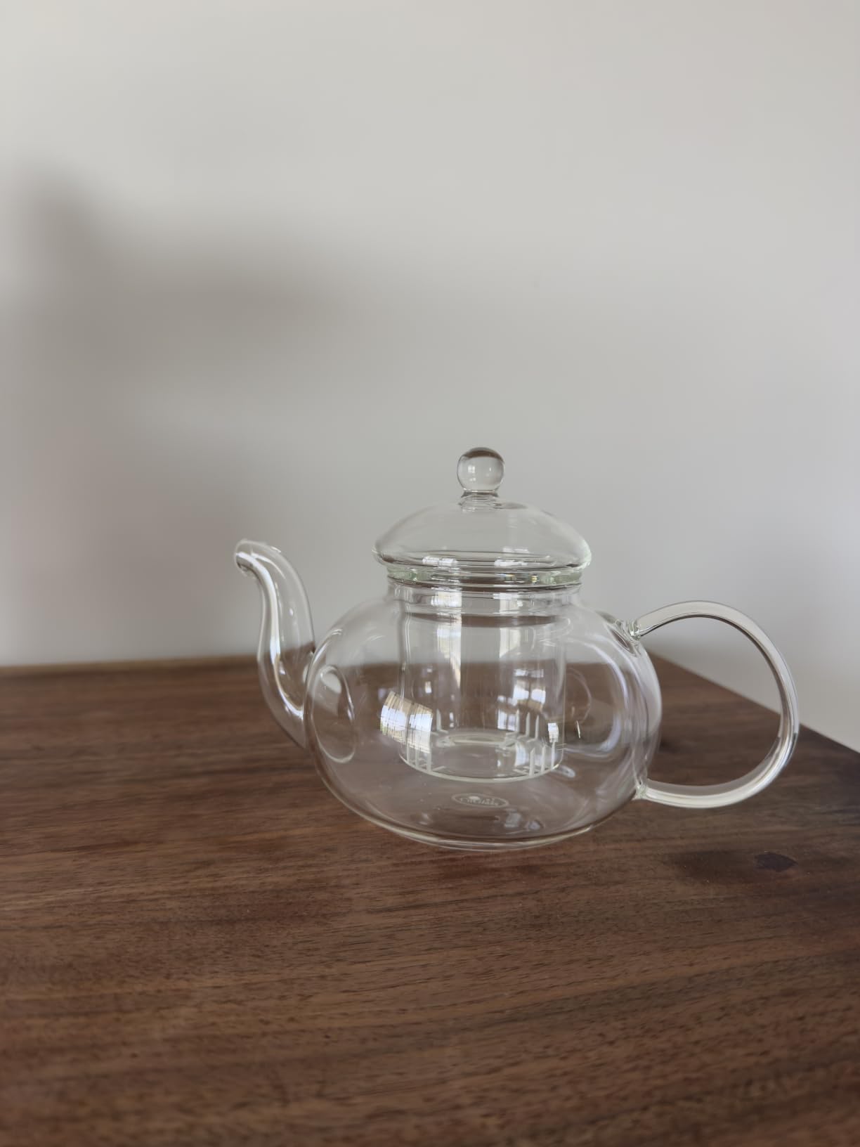 CNGLASS Glass Teapot Stovetop Safe,Clear Teapot with Removable Infuser 20.3 oz,Loose Leaf and Blooming Tea Maker customer photo 1