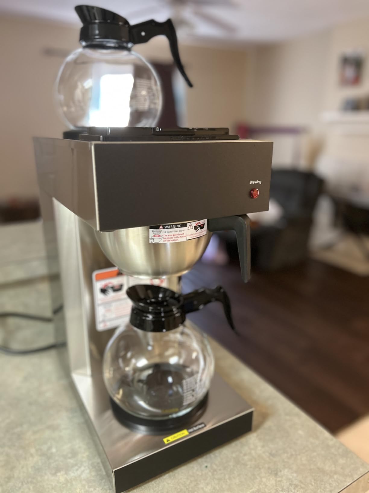 SYBO 12-Cup Commercial Pour Over Coffee Maker SF-CB-2GA customer photo 1