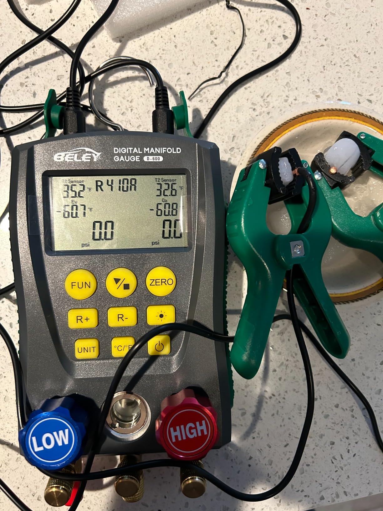 Digital Manifold HVAC Gauge Set 93 Refrigerants Dual Pressure &Temp Test customer photo 1