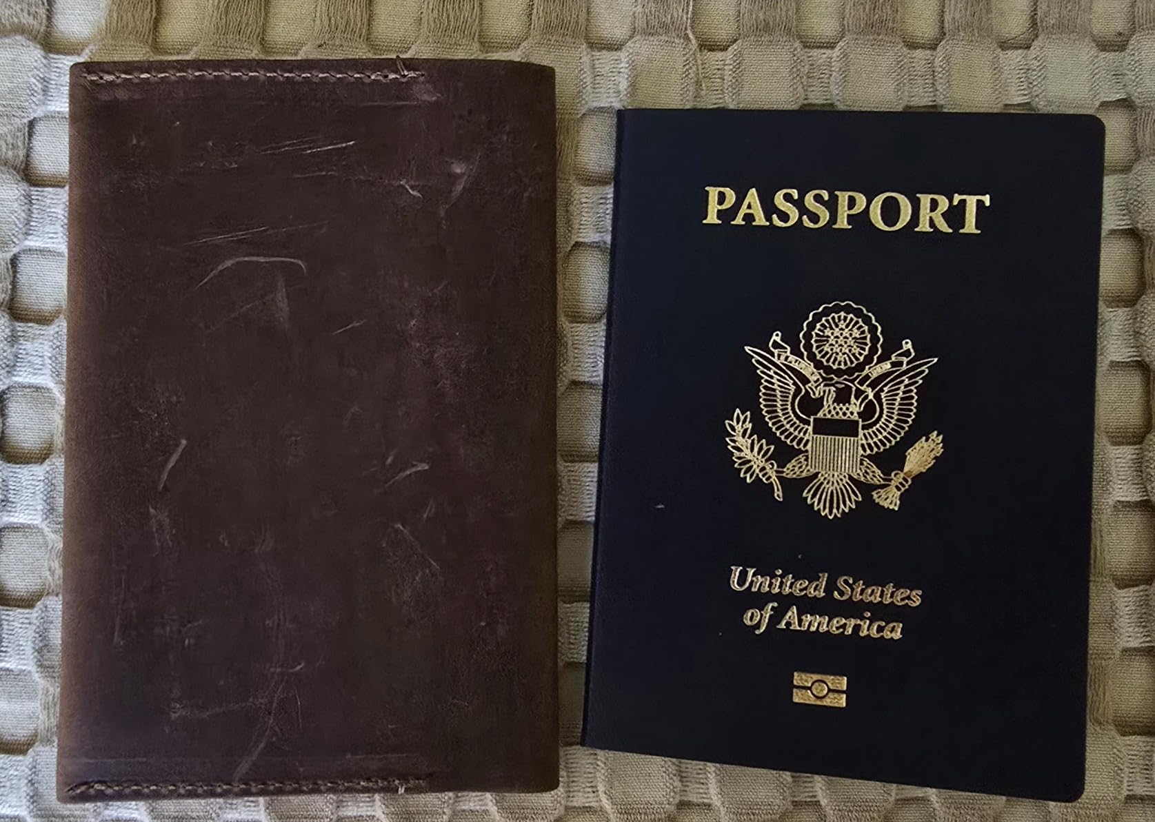 Hide & Drink, Passport Case With Credit Card Slot, Bills Holder, Traveler Essentials, Full Grain Leather, Handmade (Bourbon Brown) customer photo 1