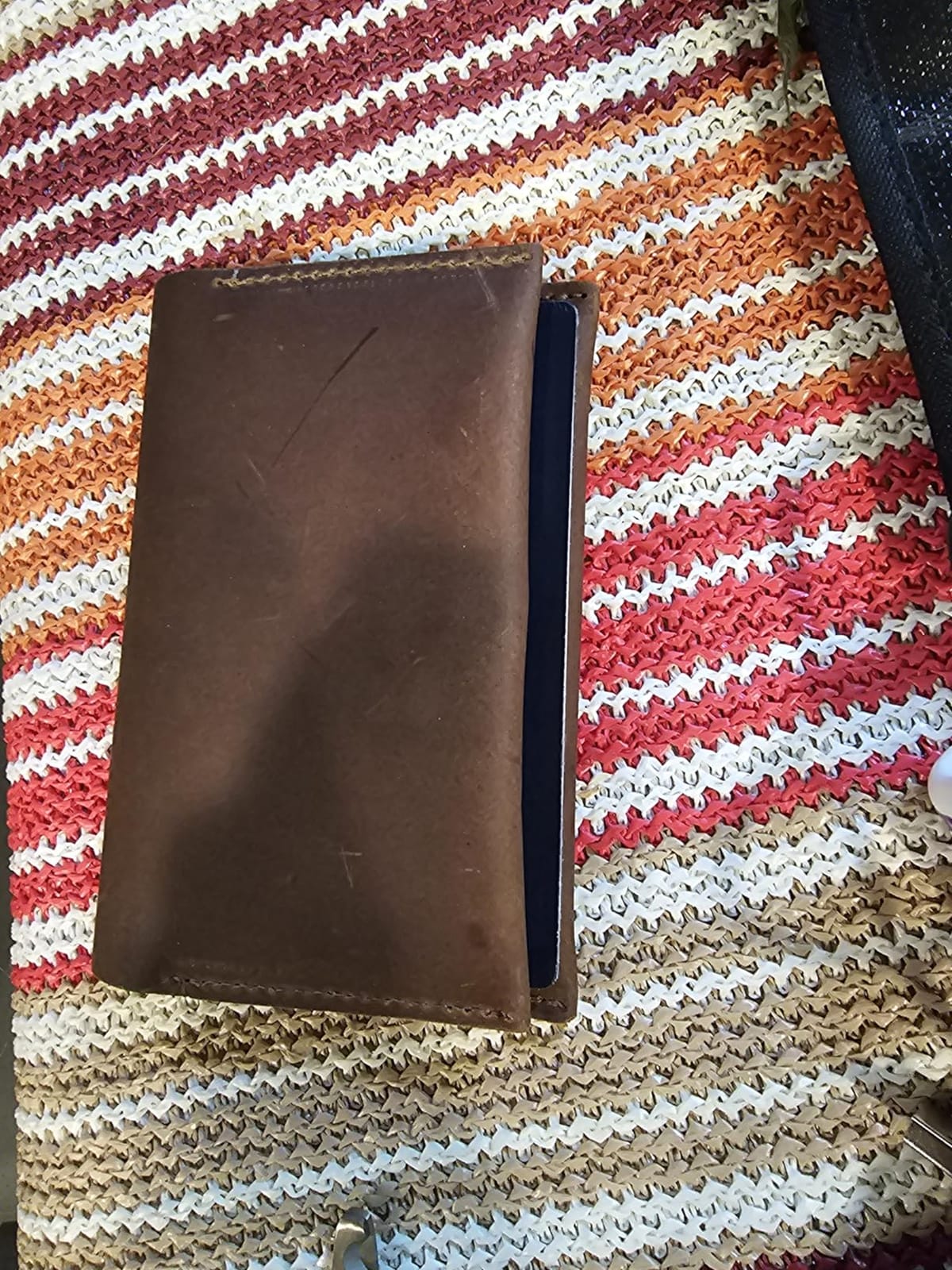Hide & Drink, Passport Case With Credit Card Slot, Bills Holder, Traveler Essentials, Full Grain Leather, Handmade (Bourbon Brown) customer photo 2