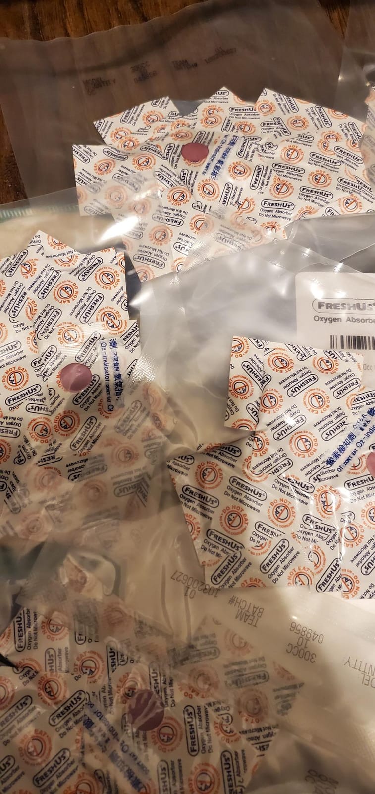 FreshUS 300cc Oxygen Absorber(10 individual pack of 10 Packets, Total 100 Packets) - Long Term Food Storage (100, 300 CC) customer photo 1