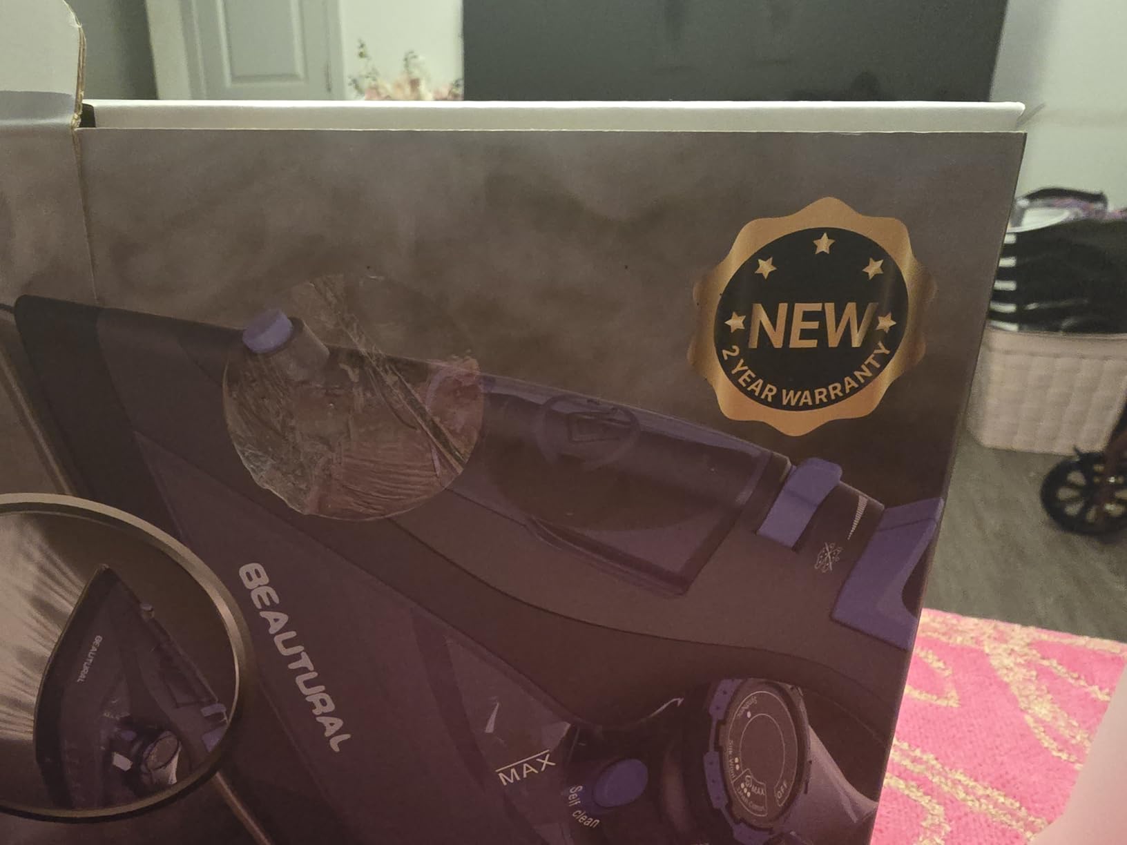 BEAUTURAL Steam Iron for Clothes with Ceramic-Coated Soleplate, 1500 Watts customer photo 1