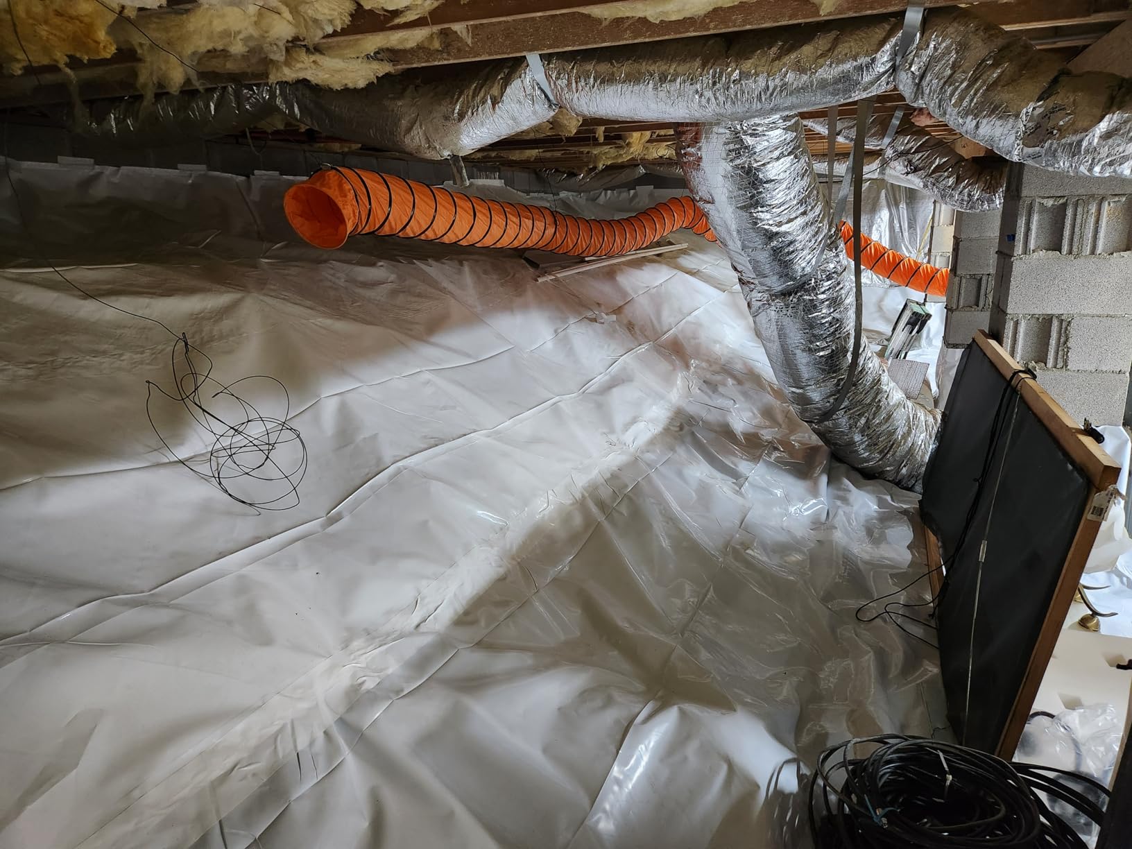 Mophorn 25ft Ducting Hose, PVC Flexible Duct Hosing with S Hook & Steel Support for 8inch Utility Blower customer photo 1