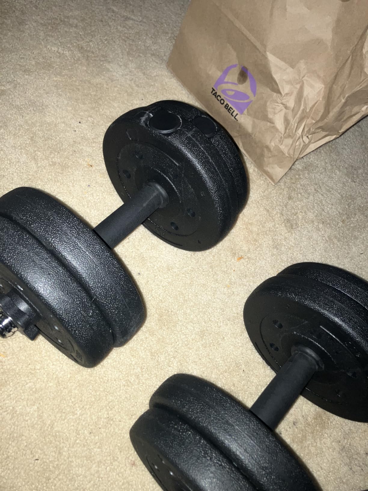 Yaheetech Adjustable Dumbbell Set Free Weights with Spinlock Collars, Black customer photo 2