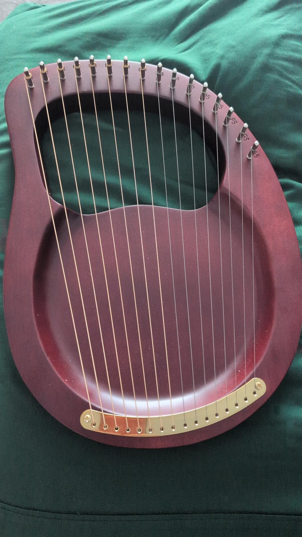 Timeless Classic“OW”16-String Wooden Lyre Harp,Mahogany Wood String Instrument with Carry Bag,Tuning Wrench,Cleaning Cloth and backup 16 Strings customer photo 2