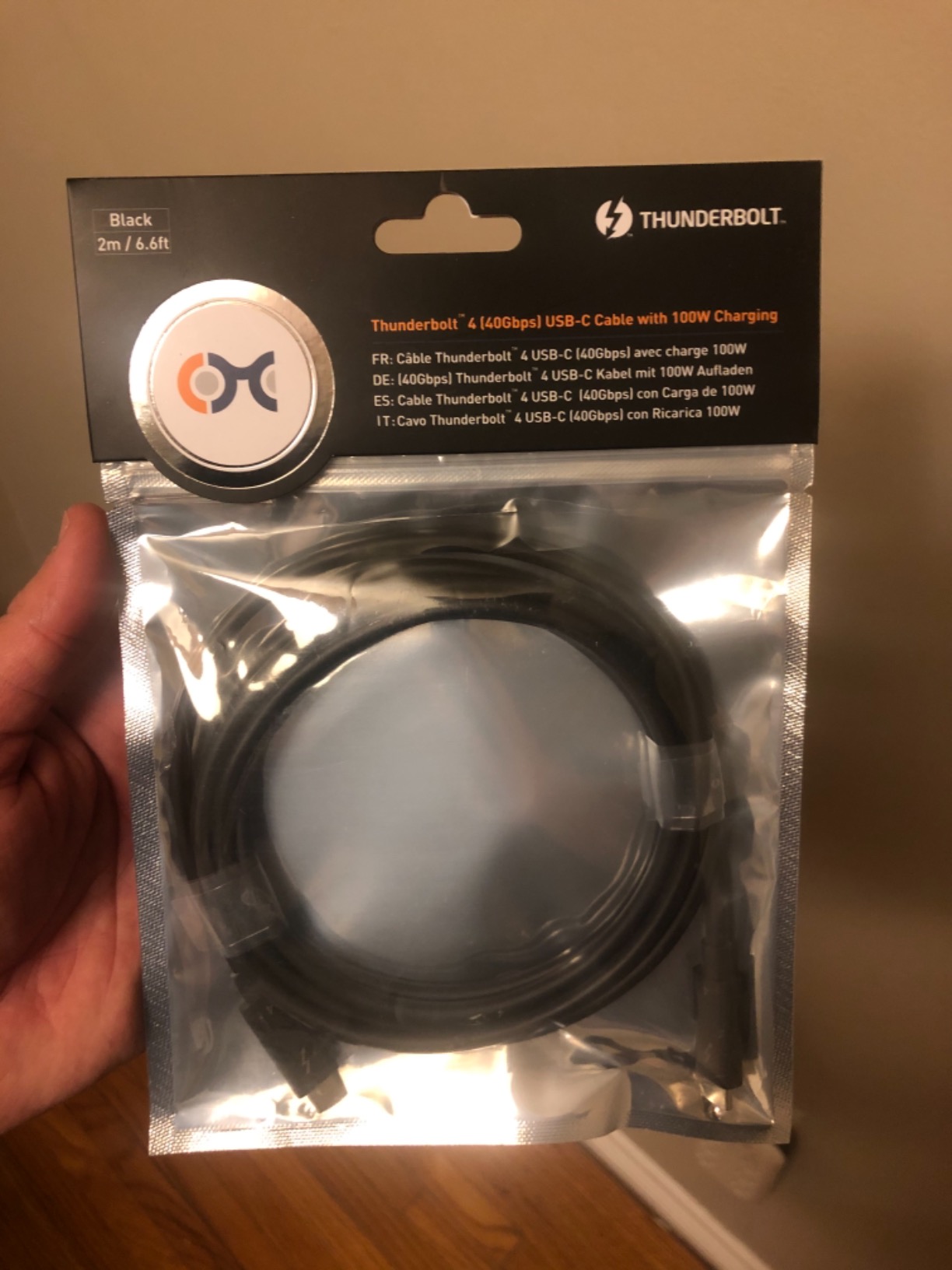 Cable Matters [Intel Certified] 40Gbps Active Thunderbolt 4 Cable, 6.6ft customer photo 2