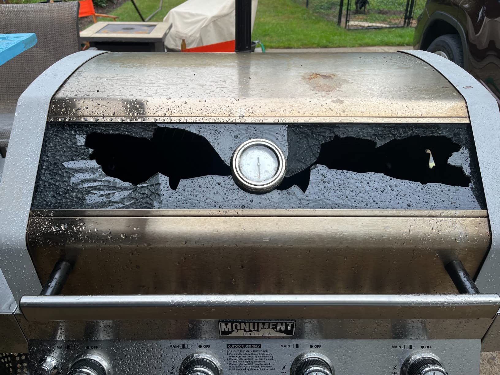 Monument Grills Larger Convertible 4 Burner Natural Gas Grill Stainless Steel Cabinet Style Propane Grills, LED Controls,Side Burner(Without Conversion Kit) customer photo 1
