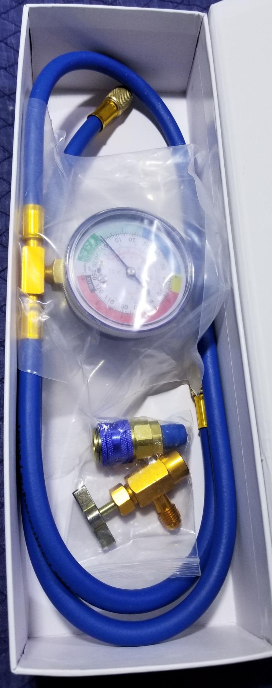 R134a Recharge Hose with Gauge, 51'' AC Refrigerant Recharging Hose Kit customer photo 1