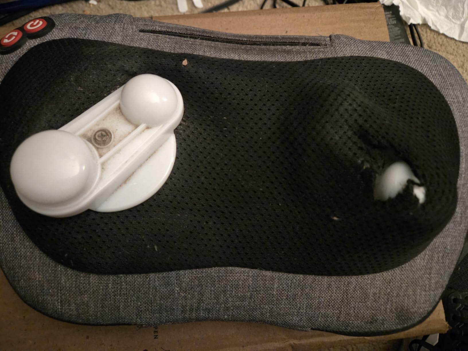 VIKTOR JURGEN Shiatsu Back Massager with Heat for Pain Relief, Gray customer photo 2