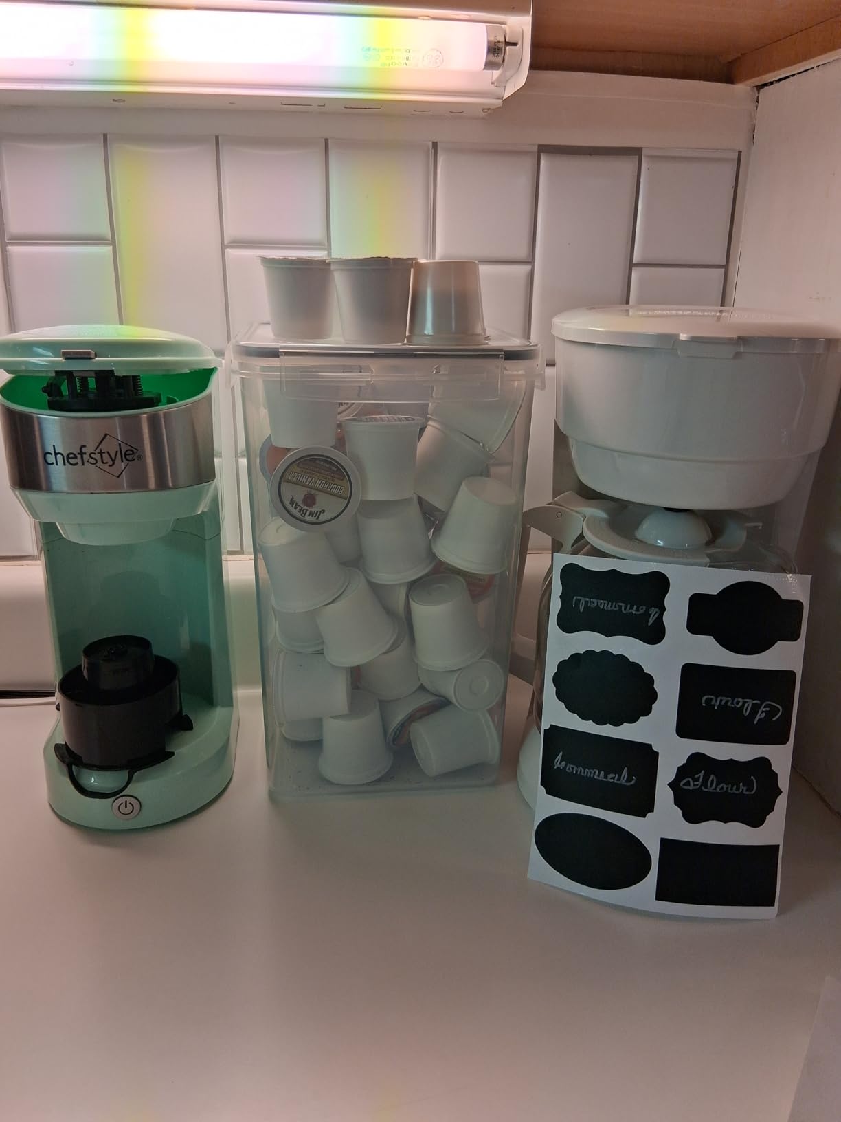 Vtopmart 5.2L Flour Sugar Storage Containers, 4 PCS, Black customer photo 1