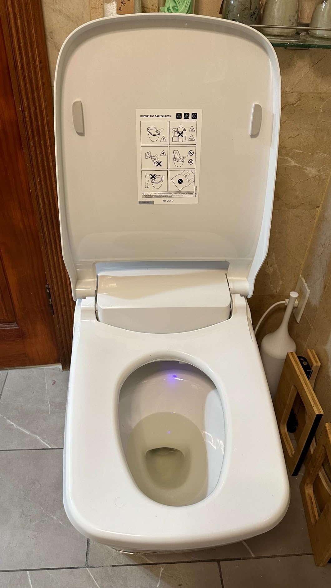 VOVO STYLEMENT TCB-090SA Smart Toilet for bathrooms, Elongated One Piece Toilet with Auto Open/Close Lid, 1.12 GPF, Auto Dual Flush, ADA Chair Height, Heated Seat, Made in Korea customer photo 2