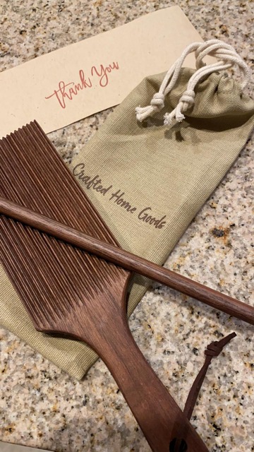 Gnocchi Board Wood Walnut Made in USA, Gnocchi Paddle Roller by CraftedHome customer photo 1