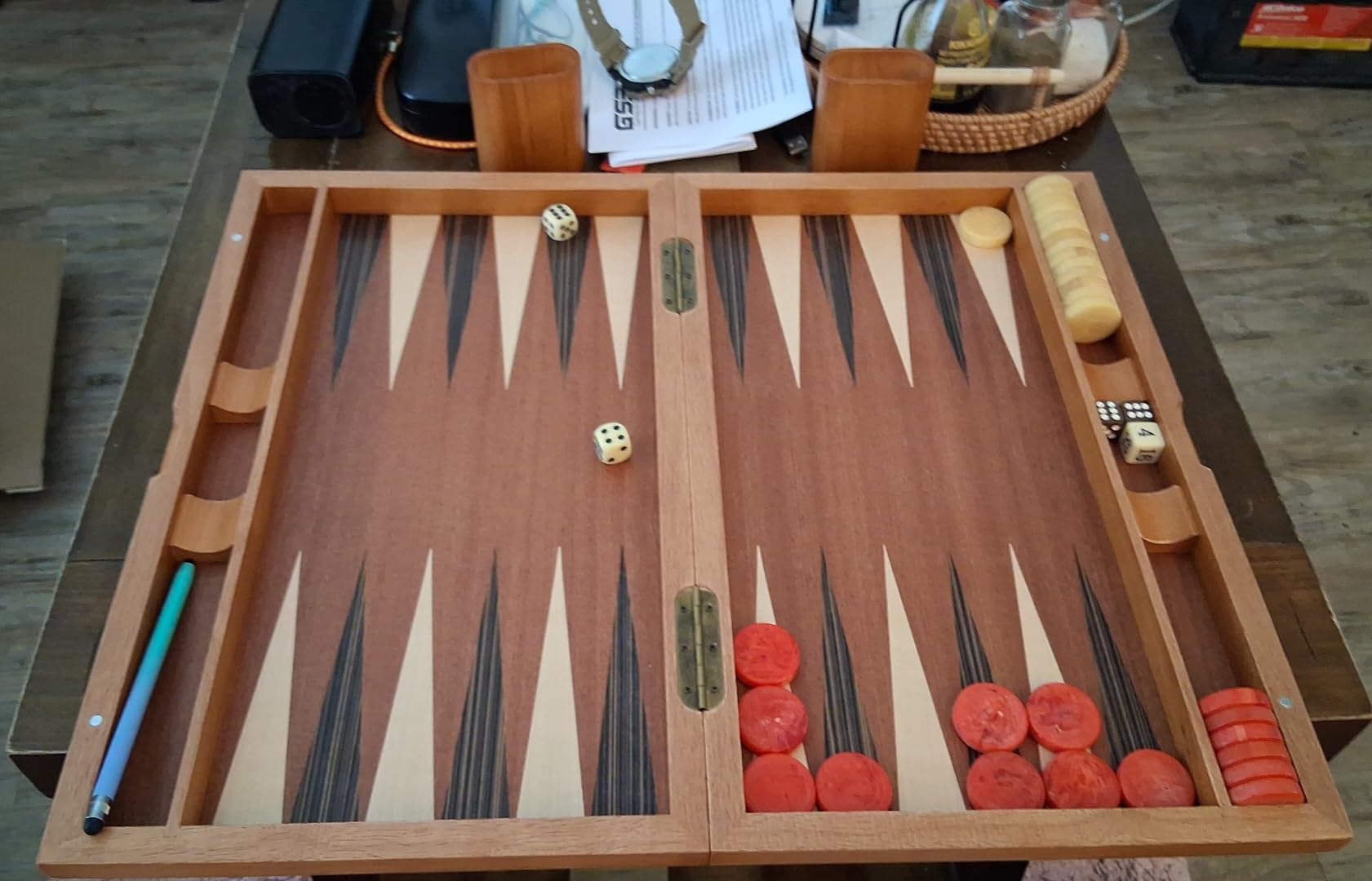 GSE Premium Wooden Inlay Backgammon Board Set (Star-21 Inch) customer photo 1