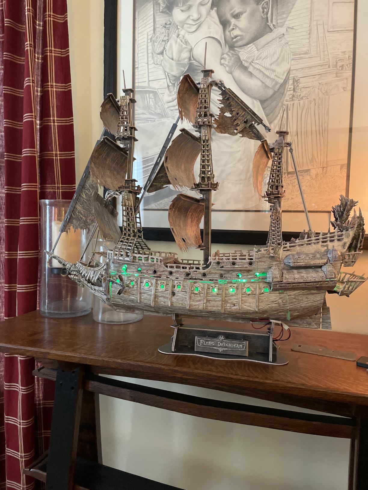 CubicFun Flying Dutchman 3D Pirate Ship Puzzle with Green LEDs, 360 Pieces customer photo 2