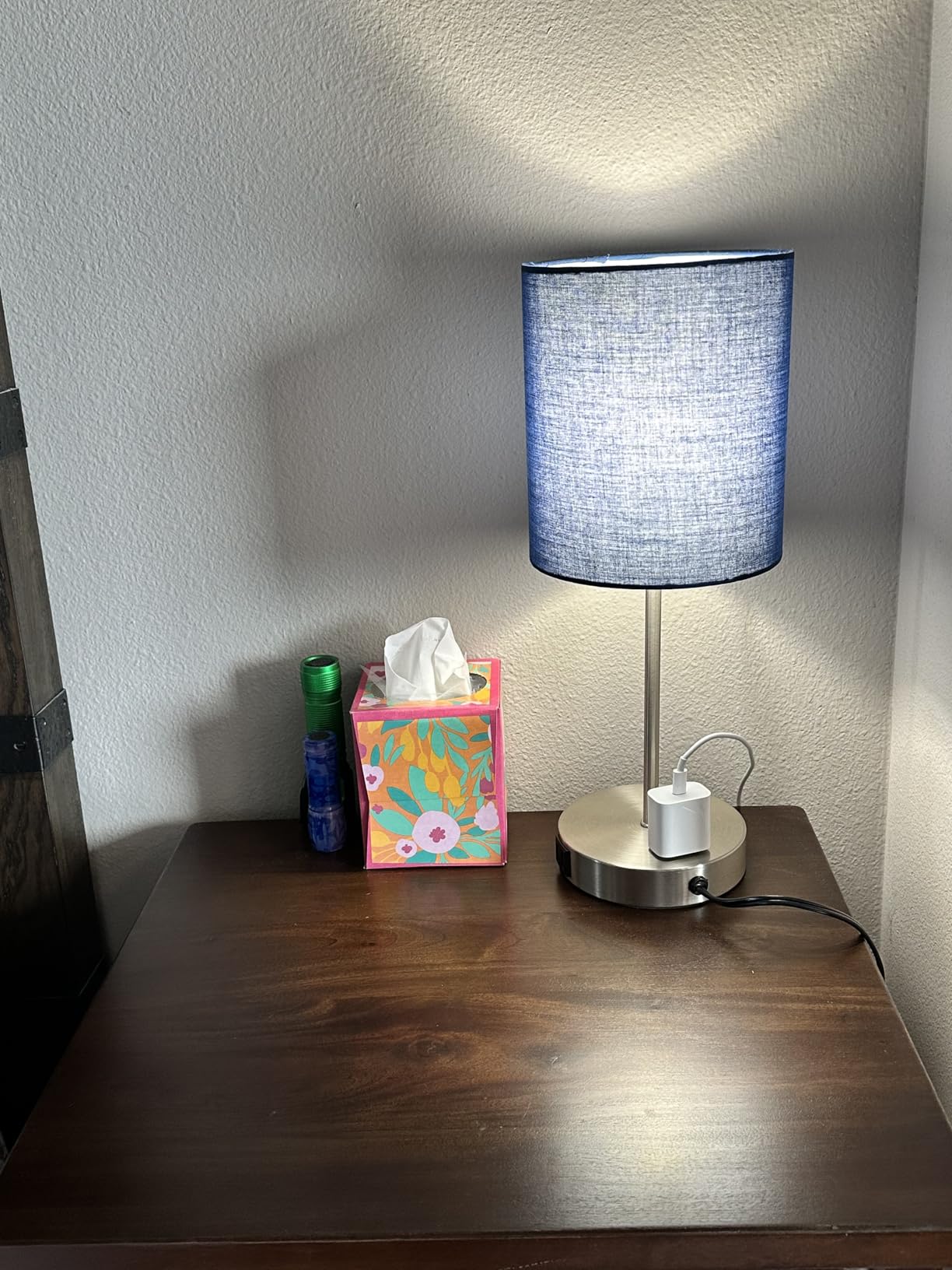 Set of 2 Touch Control Table Lamps with 2 USB & AC Outlet, 3-Way Dimmable Bedside Nightstand Lamps for Bedroom Living Room Nursery, 800 Lumens 5000K Daylight Bulbs Included customer photo 1
