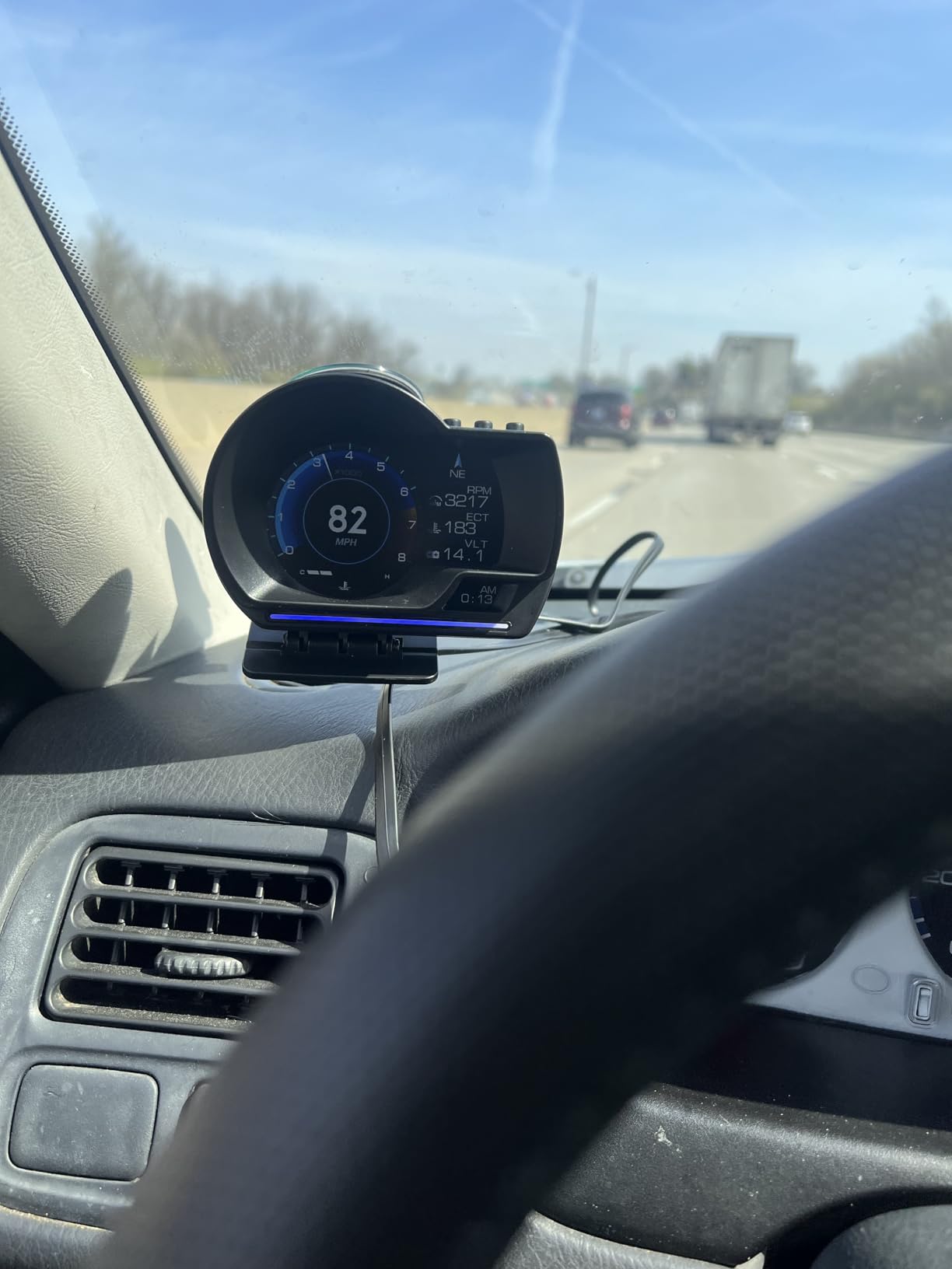 wiiyii OBD2 Gauge Display Head Up Display for Cars, Speedometer for Car P6 customer photo 1