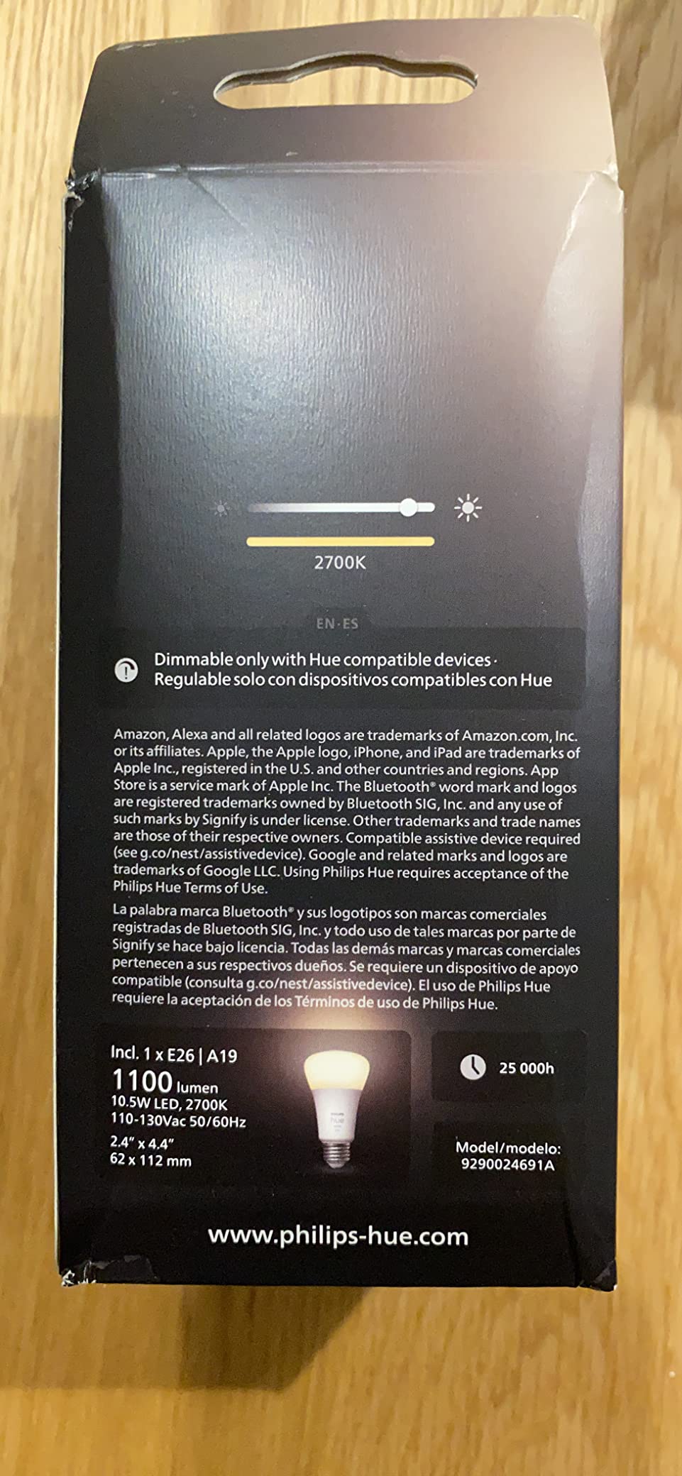 Philips Hue Smart 75W A19 LED Bulb - Soft Warm White Light - 1 Pack - 1100LM - E26 - Indoor - Control with Hue App - Works with Alexa, Google Assistant and Apple Homekit customer photo 2
