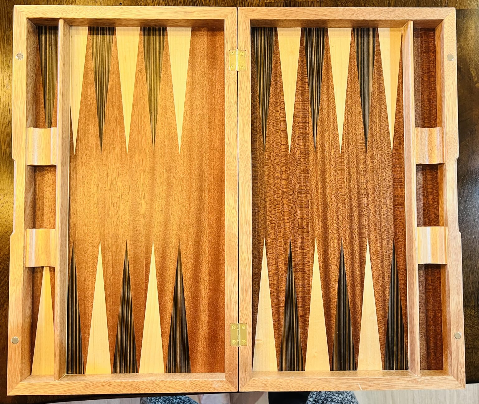 Pointworks 17 Inch Backgammon Sets for Adults. Beautiful Wood Inlaid Backgammon Board Game Set with Unique Checkers & Dice. Large Back Gammon Game Sets Travel Size for 2 Players Nardi or Tavla customer photo 1