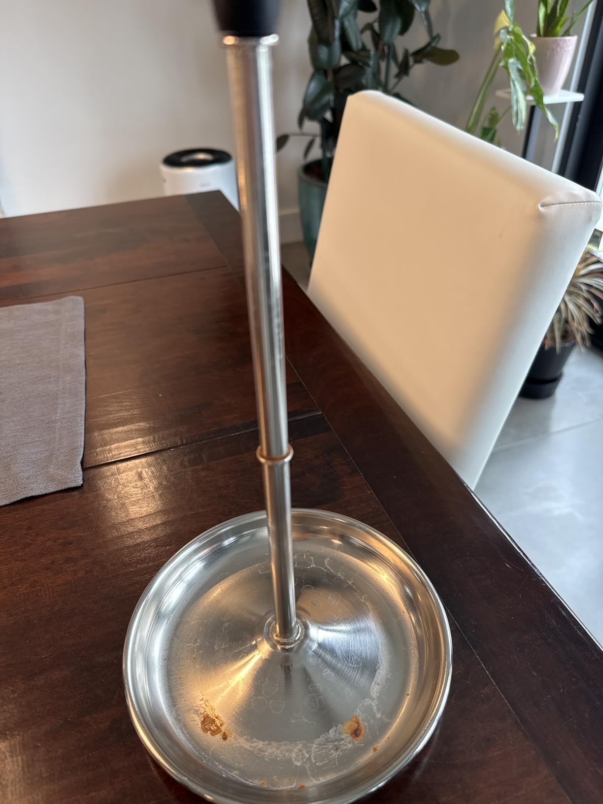 Wine Decanter Drying Stand with Silicone Head to Prevent Scratches-Detachable Shelf Decanter Rack Holder with Drip Catching Base, Decanter and Wine Glass NOT Included (Water Plate Type)… customer photo 1