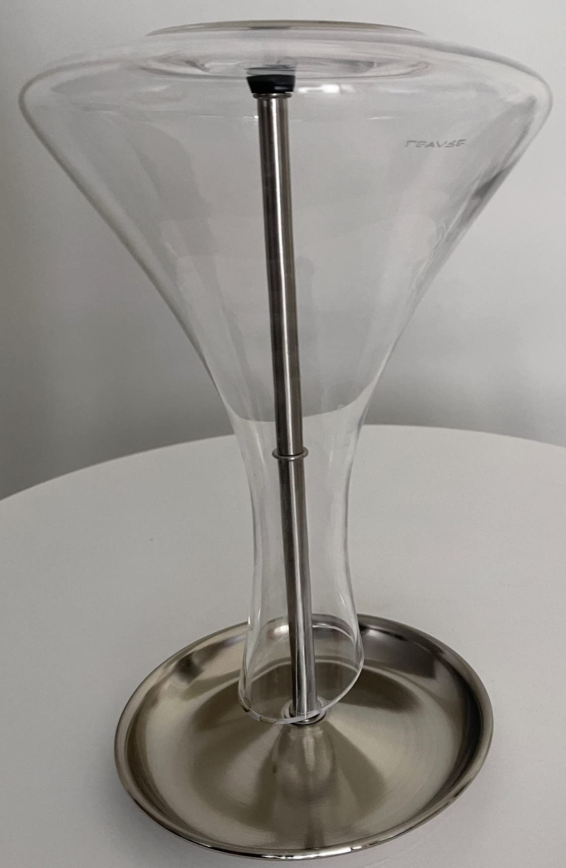 Wine Decanter Drying Stand with Silicone Head to Prevent Scratches-Detachable Shelf Decanter Rack Holder with Drip Catching Base, Decanter and Wine Glass NOT Included (Water Plate Type)… customer photo 2