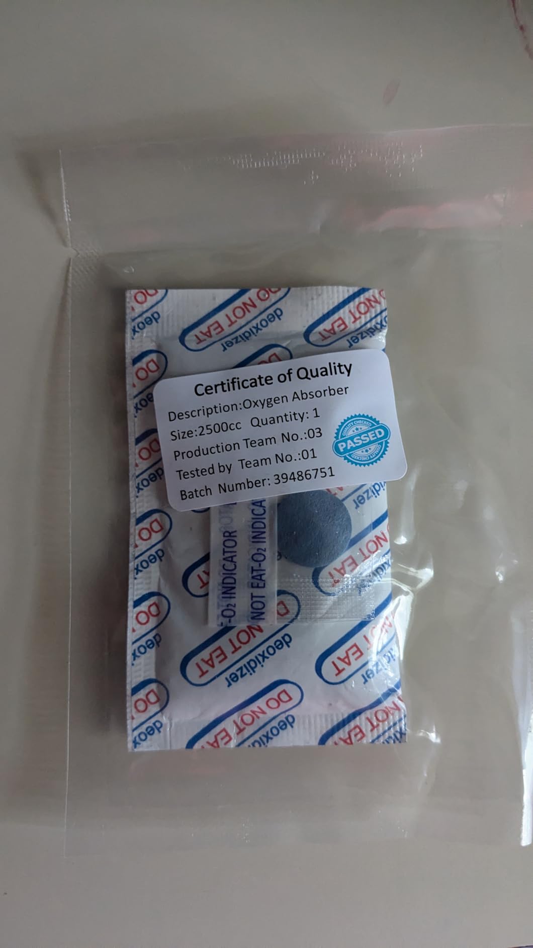 Wallaby 2500cc Oxygen Absorbers for Mylar Food Storage, Max Absorbing customer photo 1