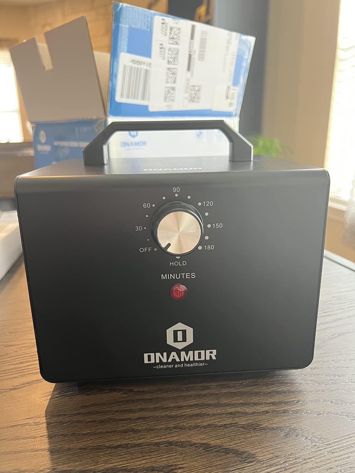 ONAMOR Ozone Generator 77000mg, Ozone Machine Ionizer O3 Deodorizer for Home, Basement, Smoke, and Pet Room (Eliminating Odors Area up to 4000 Square Feet, All Metallic Black) customer photo 1